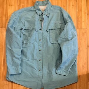 L.L. Bean Men's Light Blue Fishing Shirt